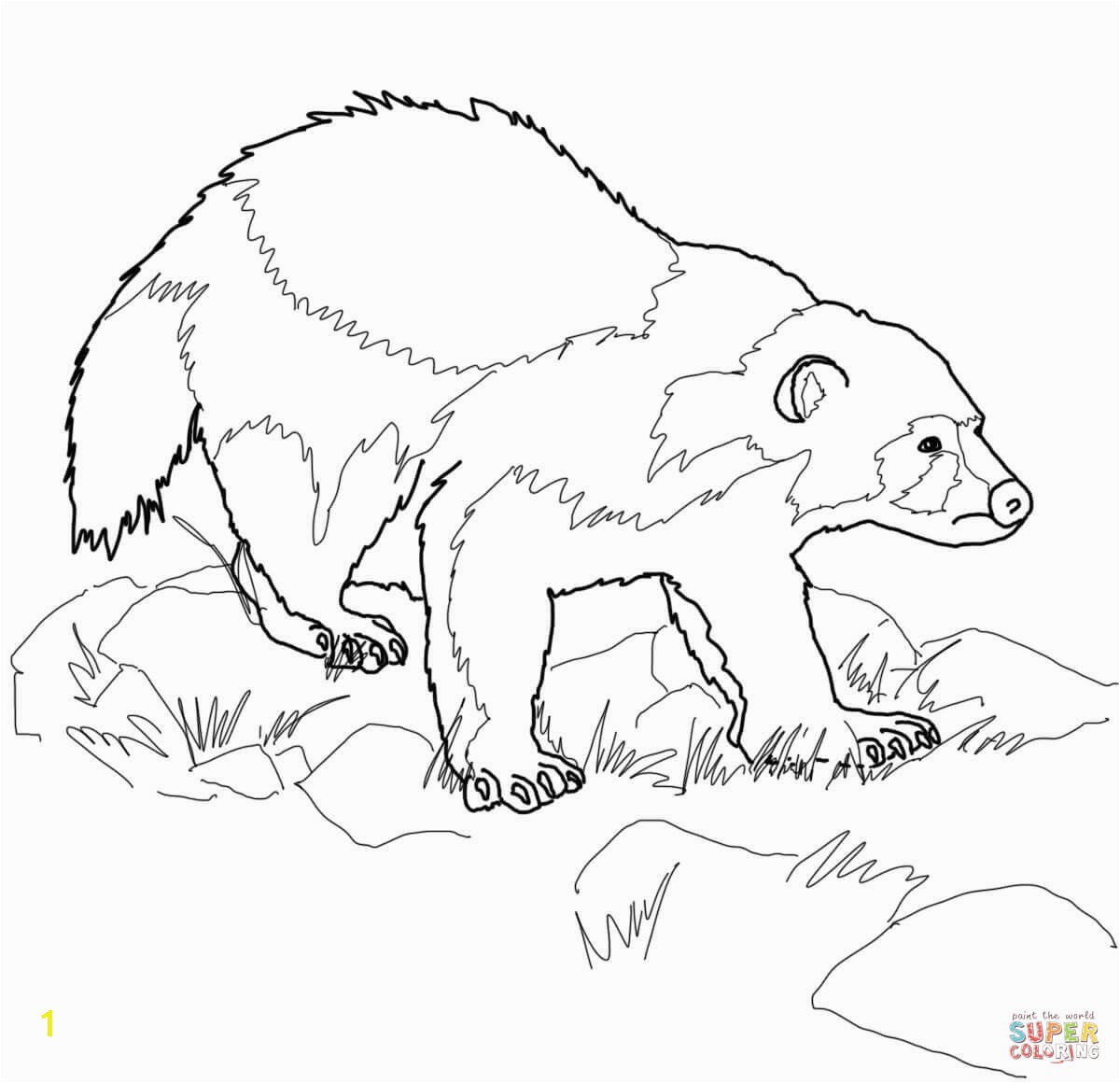 the Wolverine Animal coloring pages to view printable