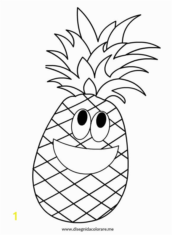 Cartoon Pineapple Coloring Page Pineapple Coloring Page Food Clipart & Templates
