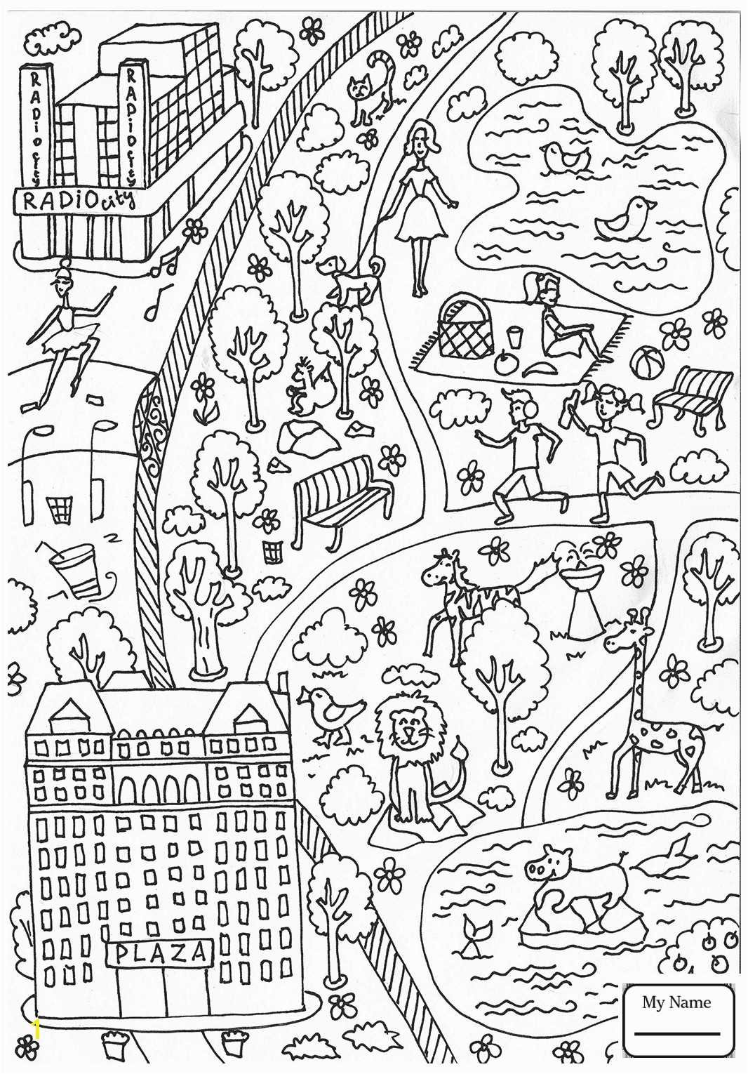 Outstanding Central Park Coloring Pages Architecture And Metropolitan Museum