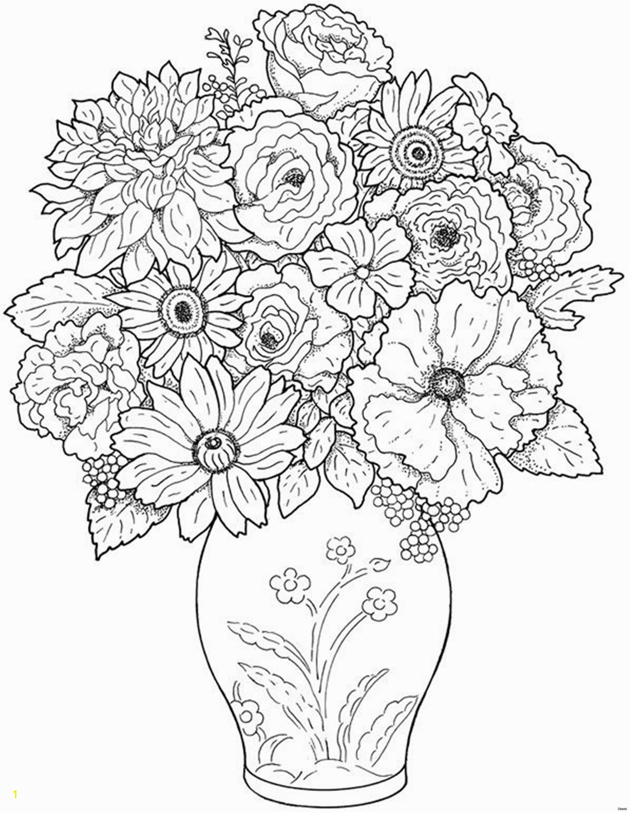 Flower Images Coloring Pages Colouring for Children Fresh Cool Vases Flower Vase