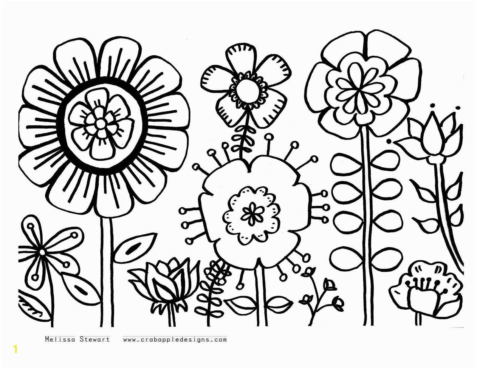 Flowers Coloring Pages Print Flower Coloring Pages Paint Sample butterflies