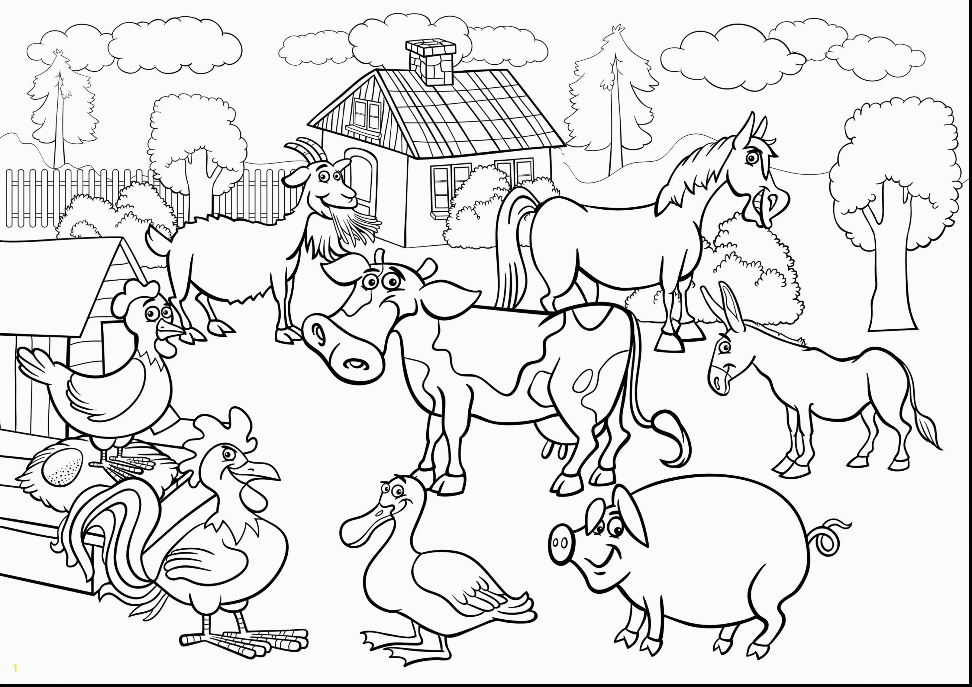 Approved Free Farm Scene Coloring Pages Astonishing Animal With Animals Ribsvigyapan With Coloring Pages Farm