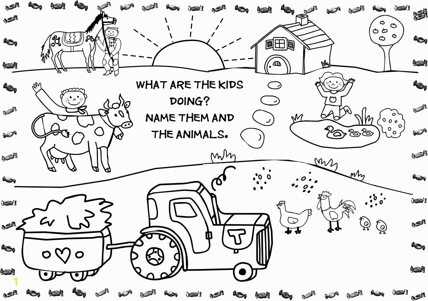 farm coloring sheet