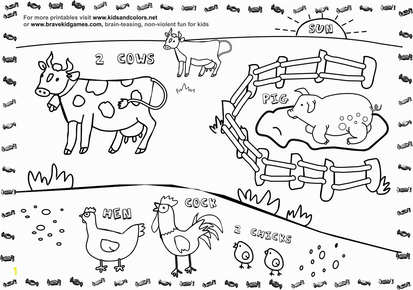 Free Farm Scene Coloring Pages Noted Free Farm Scene Coloring Pages Animal to Print