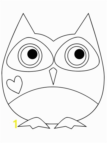 Valentine Day Owl coloring page