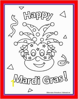 Happy Mardi Gras Coloring Page For Kids 316399 pixels