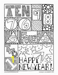 Happy New Year Coloring Pages to Print New Year S Coloring Party Hats