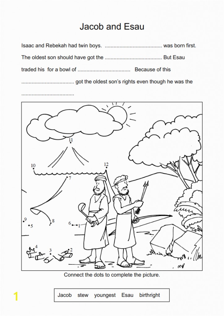 Jacob and Esau Reunite Coloring Page 9 Jacob & Esau Worksheets and Coloring Pages History