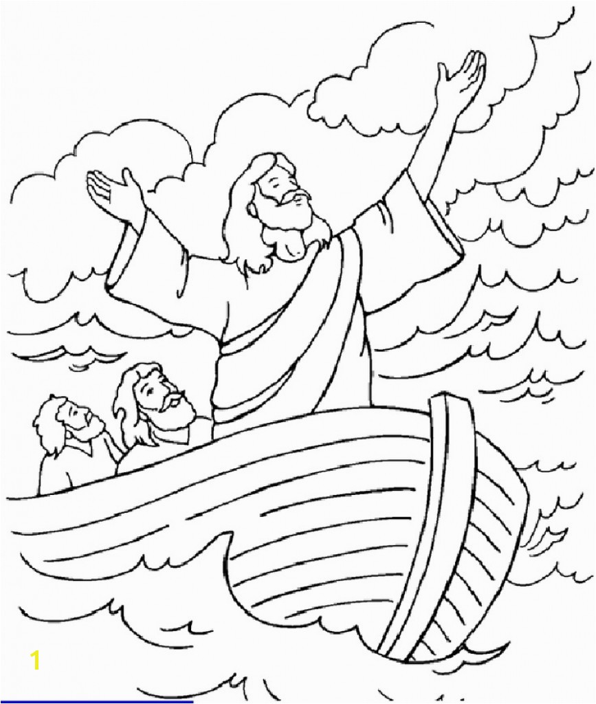 Jesus Calm the Storm Coloring Page | divyajanan