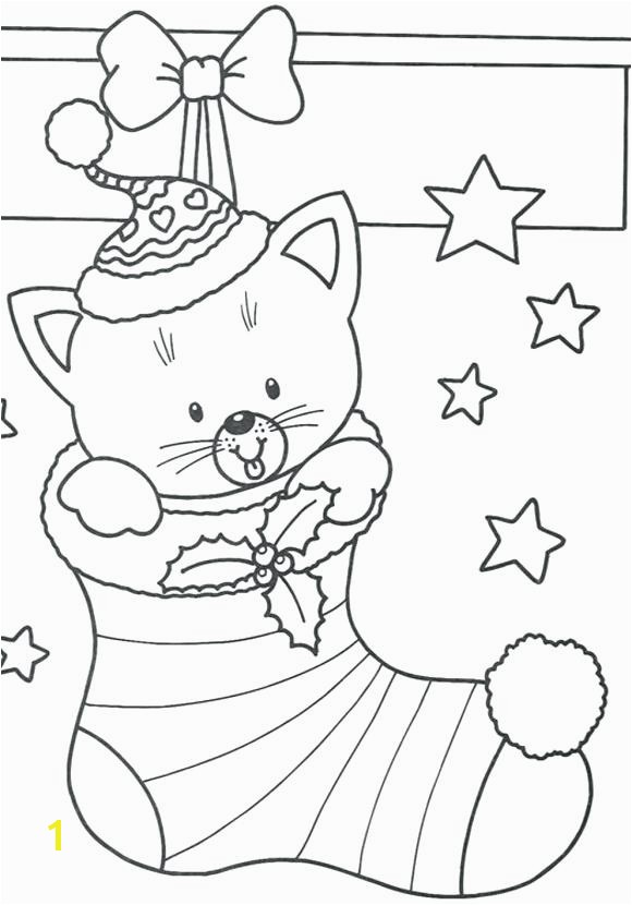 Cat Coloring Page Pages For Children Free Hello Kitty Christmas Full size