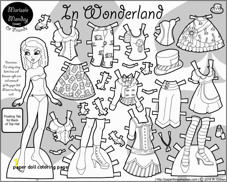 Paper Doll Coloring Page Marisole Monday & Friends Archives • Page 17 33