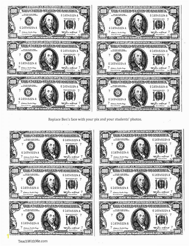 Printable Hundred Dollar Bill - Printable World Holiday