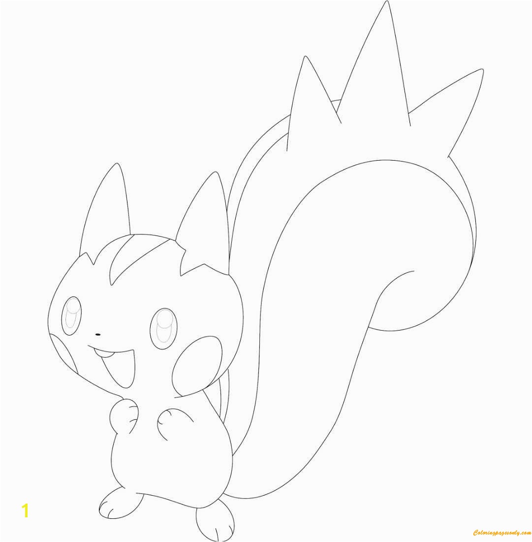 Improved Pachirisu Coloring Pages Pokemon Page Free line