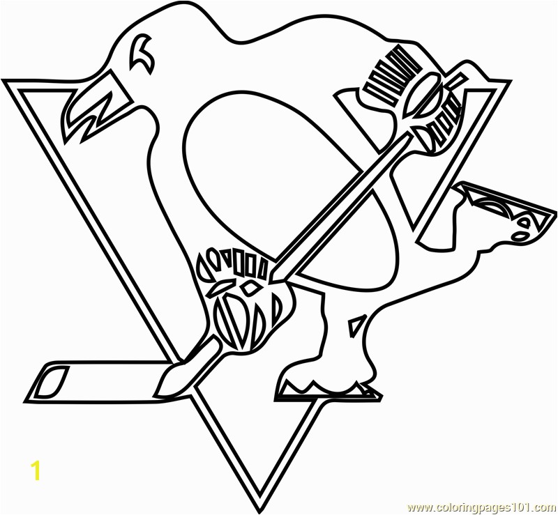 Pittsburgh Penguins Logo Coloring Page