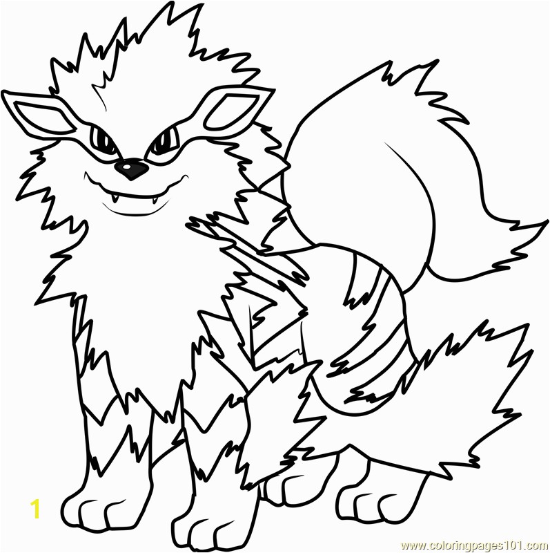 Pokemon Coloring Pages Online Arcanine Pokemon Coloring Page Free Pokémon Coloring Pages