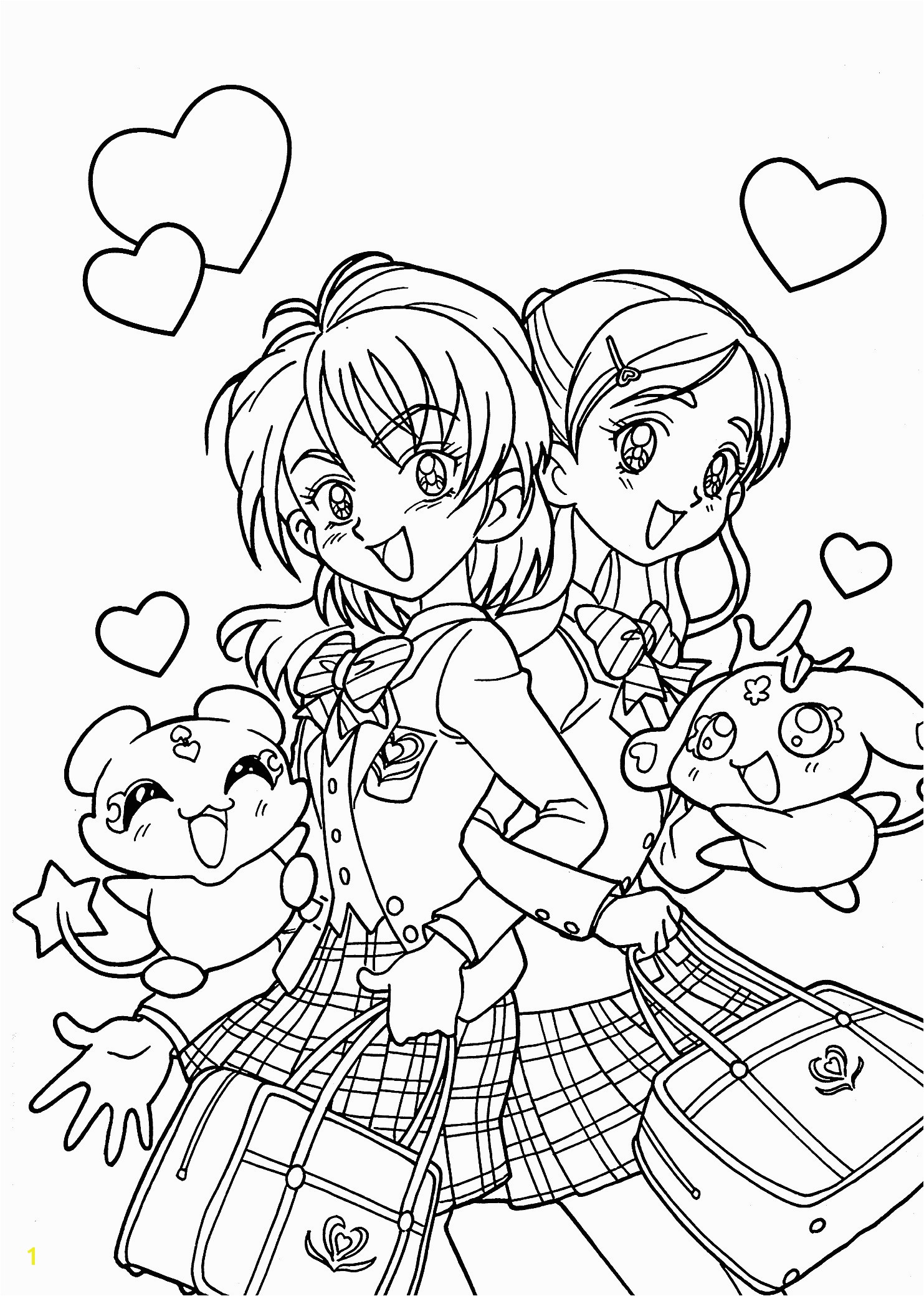 Printable Coloring Pages Girls Cute Anime Chibi Girl Coloring Pages Beautiful Printable Coloring