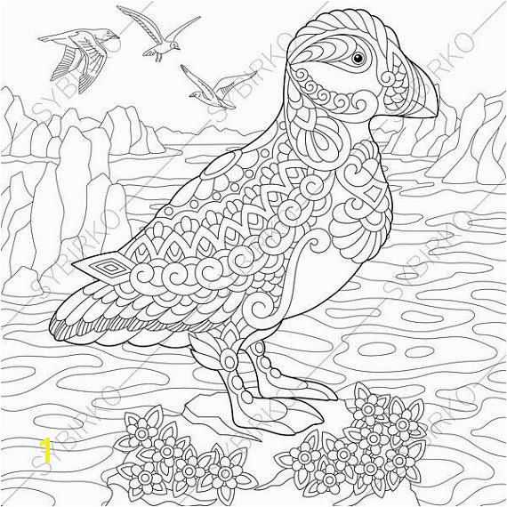 Puffin Coloring Pages to Print Puffin Coloring Pages Animal Coloring Book Pages for Adults