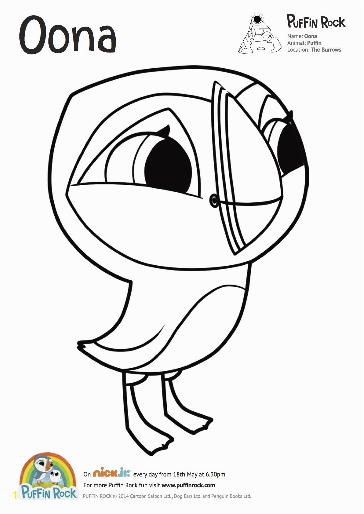 Puffin Coloring Pages to Print Puffin Rock Coloring Pages