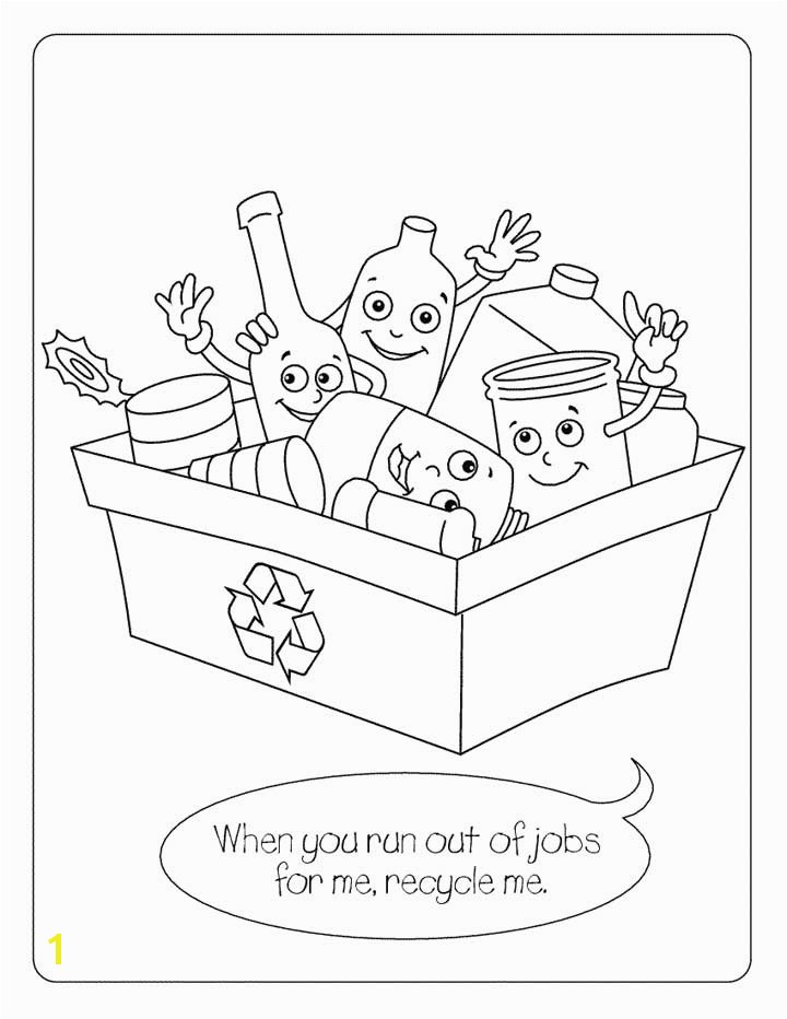Recycling Coloring Pages Activity Recycling Worksheets for Preschool