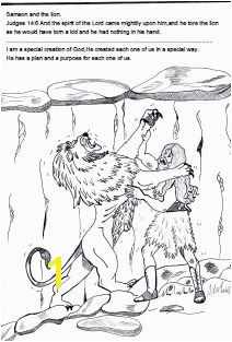 Samson and Delilah Coloring Pages Samson Cartoon Of Samson Struggle with A Lion Coloring Page