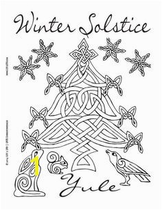 Coloring sheet Happy Winter Solstice