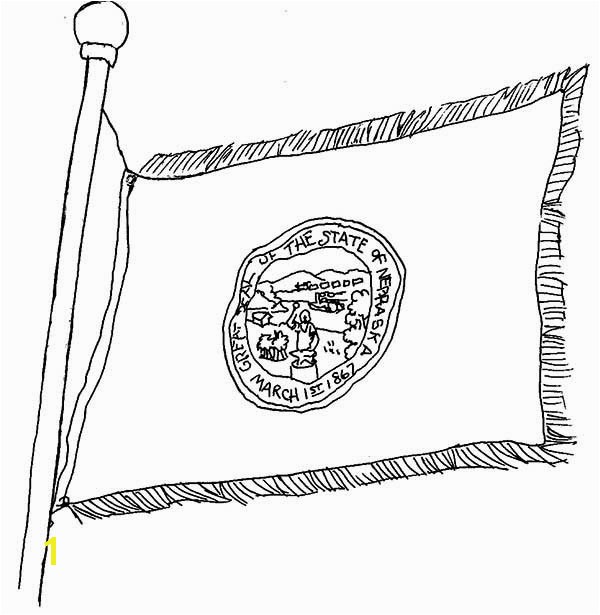 nebraska state flag coloring page