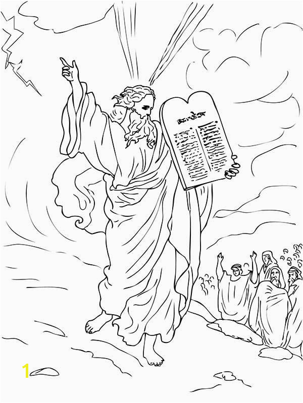 Ten mandments Ten mandments for Moses People Coloring Page Sunday School Pinterest