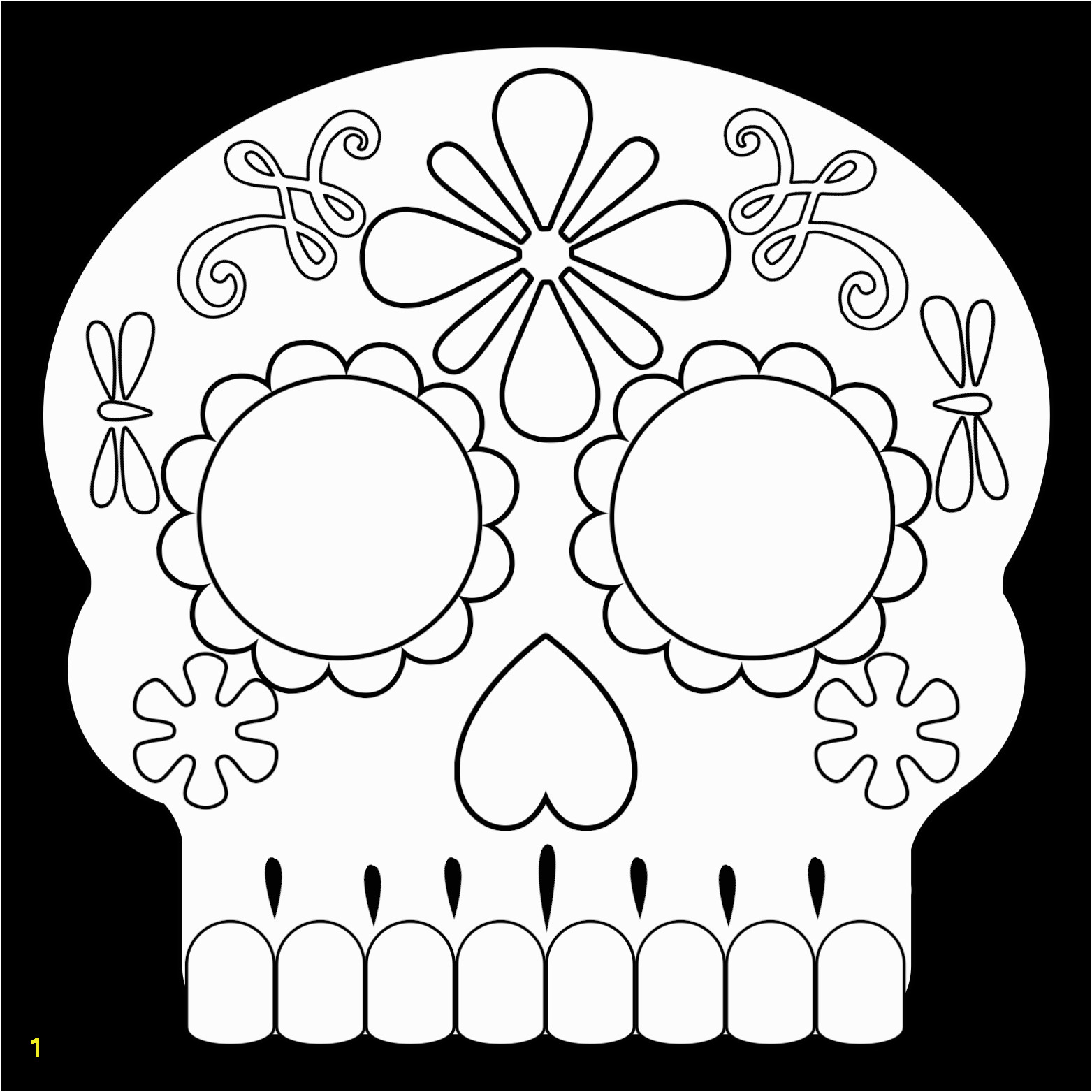 Calavera Mask Coloring Page | divyajanani.org