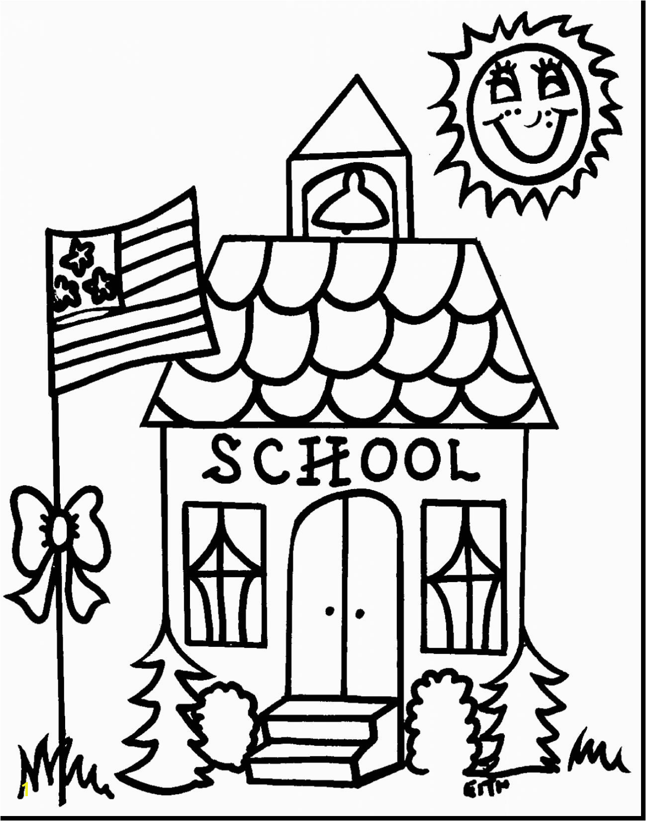 School Coloring Page 7