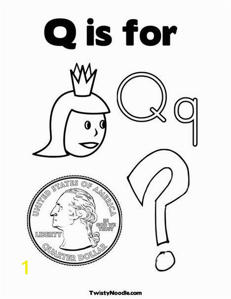 Coloring Pages Of the Letter T Q is for Coloring Page From Twistynoodle Letters