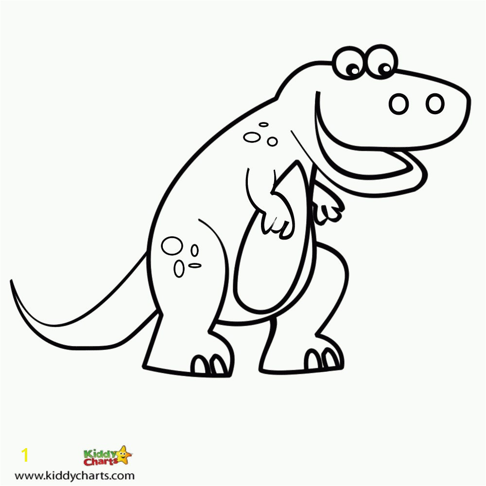 Cute T rex Coloring Page Kids Coloring