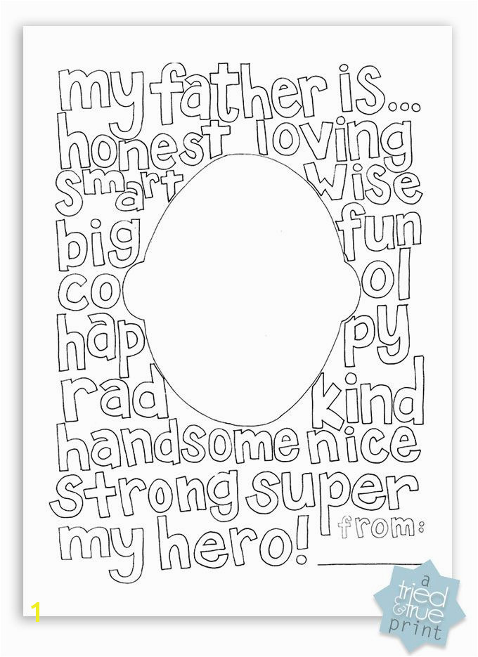 Free Father s Day Coloring Page Let your kids color and draw in face