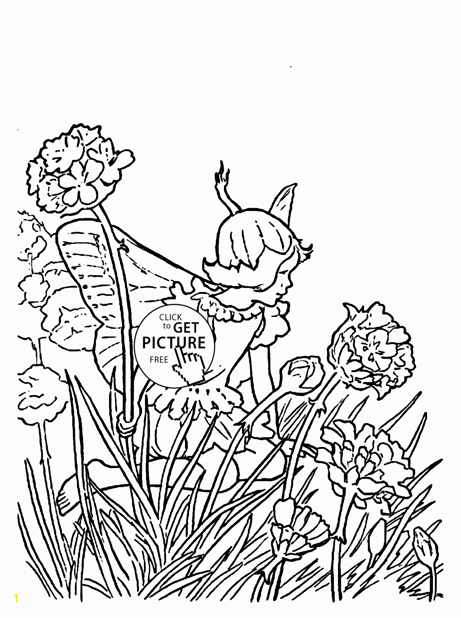 Free Fairy Coloring Pages for Adults to Print Flower Fairy Thrift Coloring Page for Kids for Girls Coloring Pages