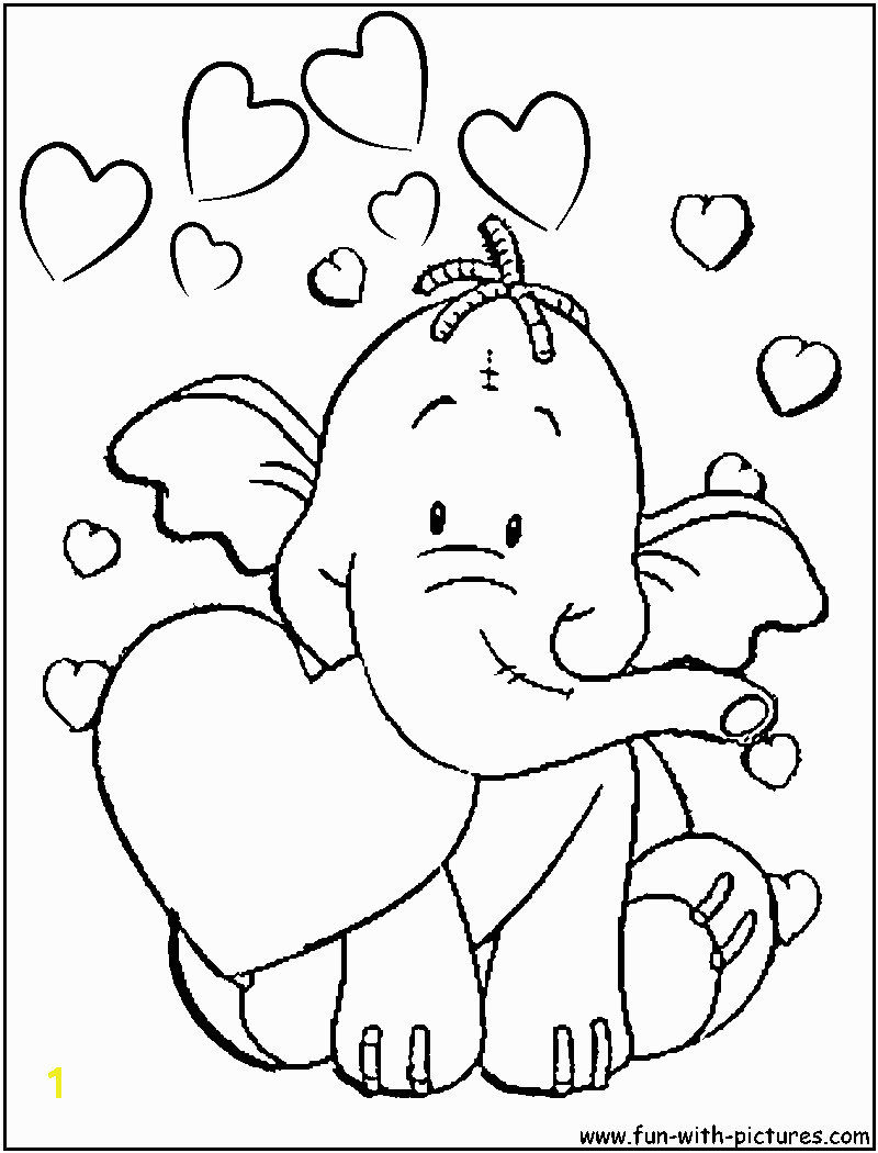 Free Printable Disney Valentine Coloring Pages Image Detail for Heffalump Valentine Coloring Page Of Heffalump