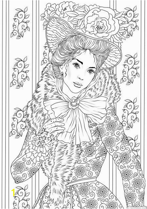 Fancy Outfit Printable Adult Coloring Page from Favoreads Coloring book pages for adults and kids