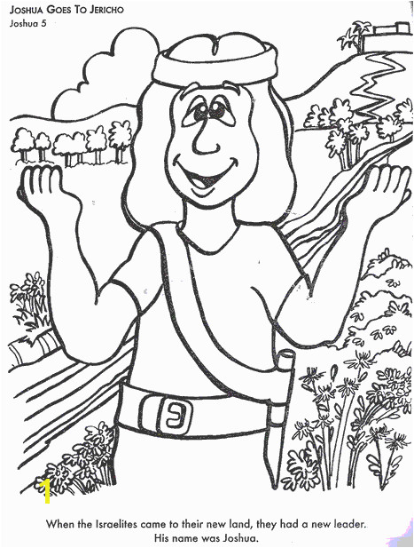 Joshua and the Promised Land Coloring Page Bible Coloring Pages Josehua Goes to Jericho