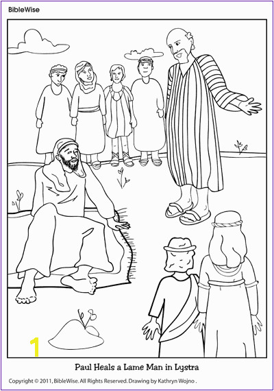 Lame Man Healed Coloring Page | divyajanani.org