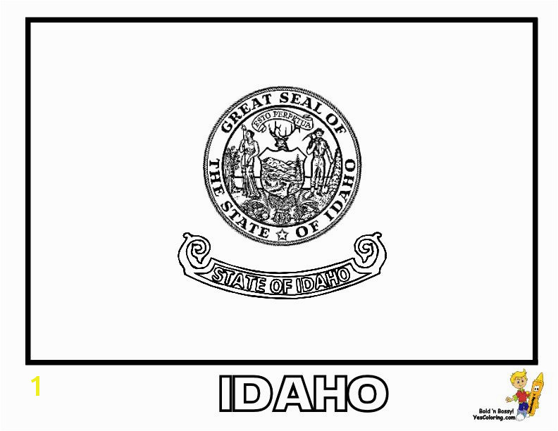 gallant state flags coloring idaho montana free flags idaho state