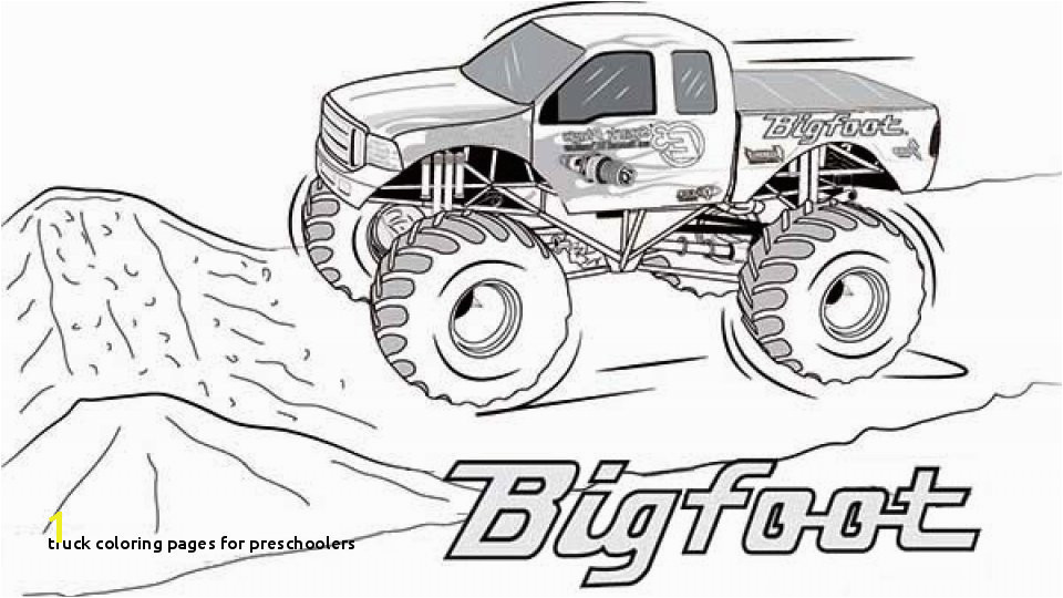 Monster Truck Coloring Pages Printable Truck Coloring Pages for Preschoolers 36 New Monster Trucks