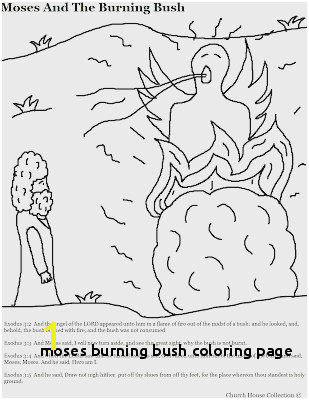 Moses Burning Bush Coloring Page Fabulous Moses and the Burning Bush