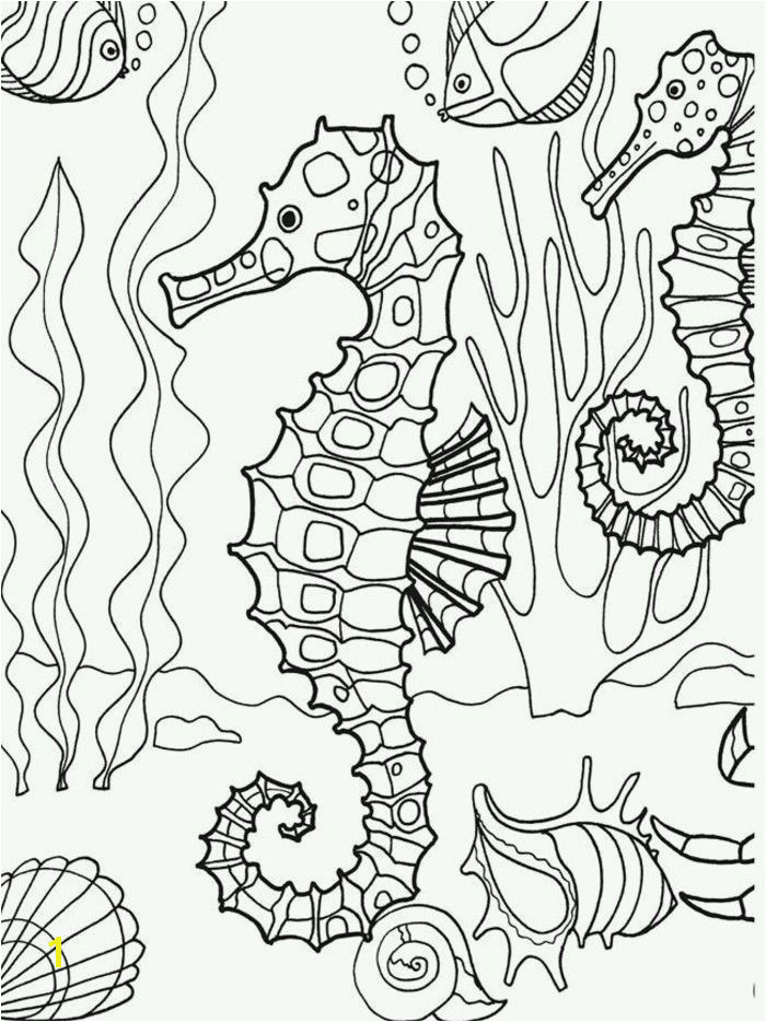 Ocean Scenes Coloring Pages Underwater Seahorse Coloring Page Adultcp Beachy Adult