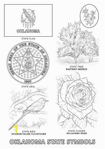 Oklahoma State Seal Coloring Page Oklahoma State Symbols Coloring Page From Oklahoma Category Select