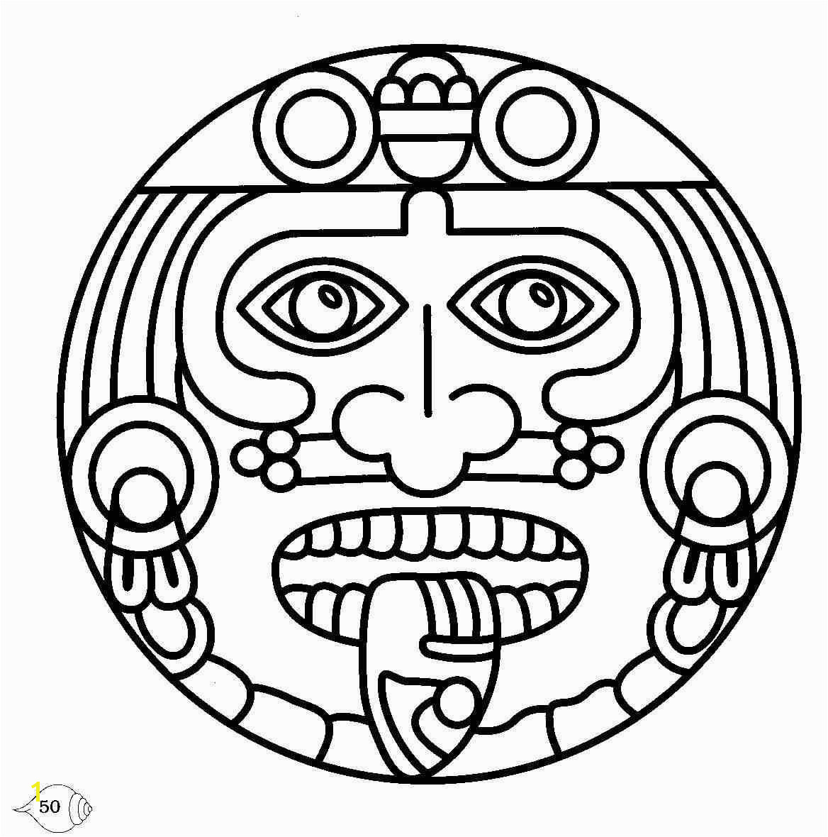 Olmec Coloring Pages Aztec Coloring Pages for Kids