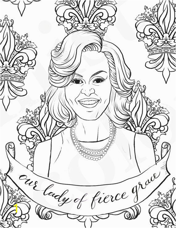 national womens history month coloring pages michelle obama feminist coloring on etsy