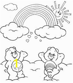 Rainbow Care Bears Coloring Pages