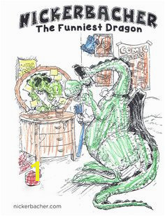 Read Across America Coloring Pages 76 Best Nickerbacher the Funniest Dragon Images