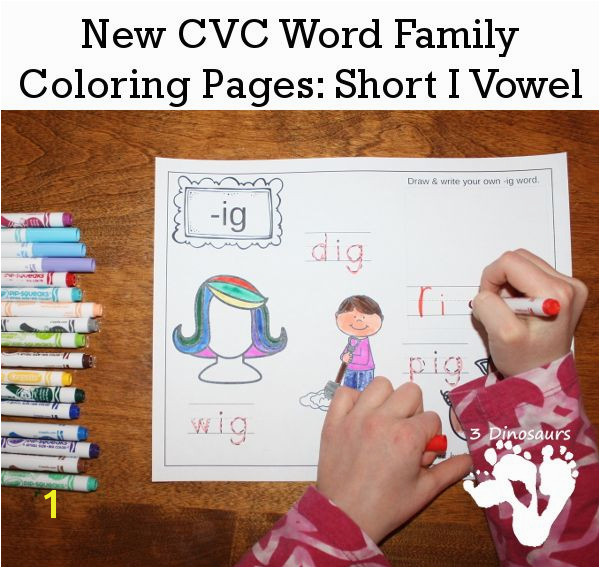 Read Across America Coloring Pages New Cvc Word Family Coloring Pages Short I Vowel