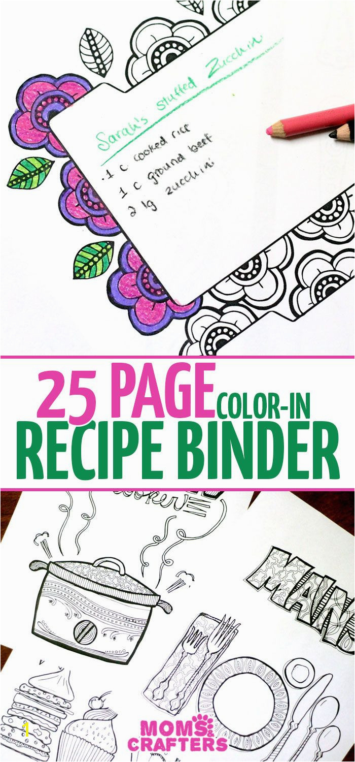 Recipe Book Coloring Pages the Recipe Binder that You Can Color In