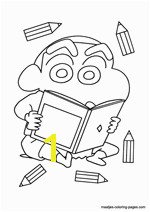 Free Shin Chan coloring book pages you can print and color