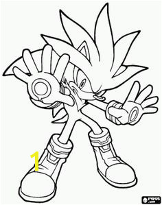 Printable Sonic the Hedgehog Silver Coloring in sheets Printable Coloring Pages For Kids